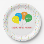 Spaß, Eins zu sein 1. Geburtstag Pappteller (Vorderseite)