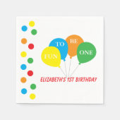 Spaß, Eins zu sein, 1. Geburtstag Serviette (Vorderseite)
