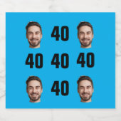 Spaß Einzigartig 40. Geburtstag Foto Cool Retro Bierflaschenetikett (Einzelnes Label)