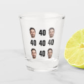 Spaß Einzigartig 40. Geburtstag Foto Cool Retro Schnapsglas (Vorderseite)