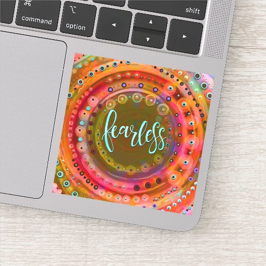 Spaß einzigartig Inspiration farbenfroh, ängstlich Aufkleber (Detail)