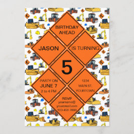 Spaß Einzigartige Bauzone Straßenschilder Geburtst Einladung