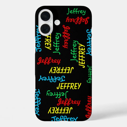 Spaß Einzigartige Wiederholungsnamen auf schwarz, Case-Mate iPhone Hülle (Rückseite)