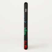 Spaß Einzigartige Wiederholungsnamen auf schwarz, Case-Mate iPhone Hülle (Hinten/Links)