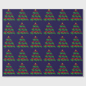 Spaß-einzigartiger Alligatorkunst-Weihnachtsbaum Geschenkpapier (Flach)