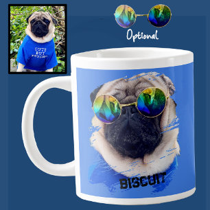 Spaß Einzigartiger Mops Sonnenbrille Dog Vater Lov Jumbo-Tasse