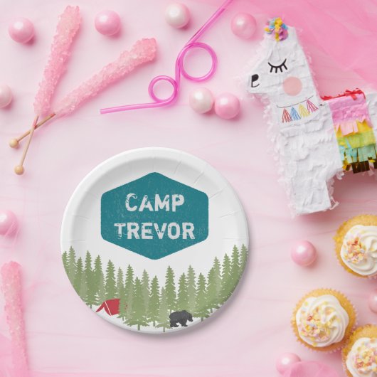 Spaß Einzigartiger Personalisierter Campenname Geb Pappteller (Party)