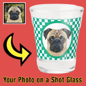 Spaß Einzigartiges Foto für den Hund Schnapsglas