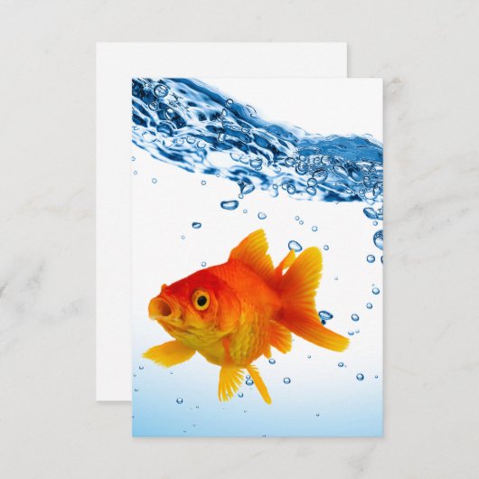 Spaß Einzigartiges Goldfish Fisch-Wasser Dankeskarte (Vorne/Hinten)