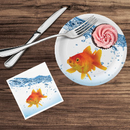 Spaß Einzigartiges Goldfish Fisch-Wasser Serviette
