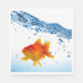 Spaß Einzigartiges Goldfish Fisch-Wasser Serviette (Vorderseite)