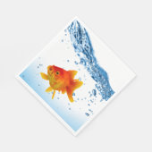 Spaß Einzigartiges Goldfish Fisch-Wasser Serviette (Ecke)