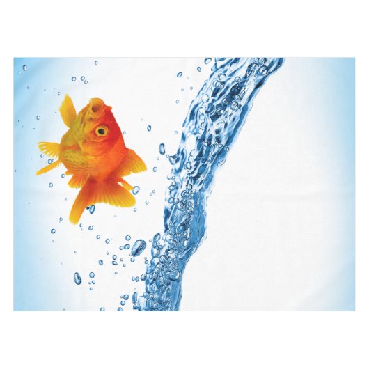 Spaß Einzigartiges Goldfish Fisch-Wasser Tischdecke (Vorderseite (Horizontal))