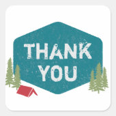 Spaß Einzigartiges Personalisiertes Camp Geburtsta Quadratischer Aufkleber (Vorderseite)