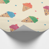Spaß-Eiscreme-Muster Geschenkpapier (Ecke)