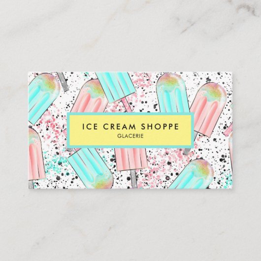 Spaß-Eiscreme-Muster-Muster Visitenkarte (Vorderseite)