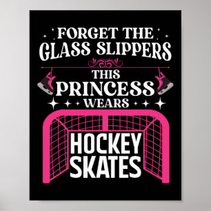 Spaß Eishockey-Art für Frauen Girls Eishockeyspiel Poster