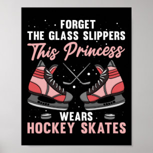 Spaß Eishockey-Art für Frauen Girls Eishockeyspiel Poster