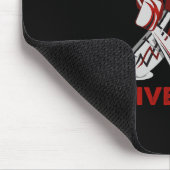 Spaß Eishockey - Halt deine fünf Loch Mousepad (Ecke)
