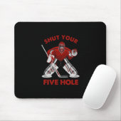 Spaß Eishockey - Halt deine fünf Loch Mousepad (Mit Mouse)