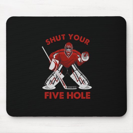Spaß Eishockey - Halt deine fünf Loch Mousepad (Vorne)