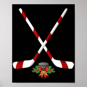 Spaß Eishockey Weihnachtscreme Stick Geschenk Kind Poster