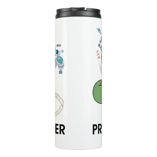 Spaß Eiweißproduzent Biologie Proteinsynthese Thermosbecher (Rückseite)