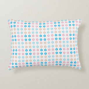 Spaß Elegant Mit Monogramm Pink Blue Kids Letting Dekokissen