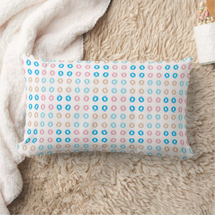 Spaß Elegant Mit Monogramm Pink Blue Kids Letting Lendenkissen