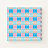 Spaß Elegant Mit Monogramm Pink Blue Kids Letting Notizblock (Rückseite)