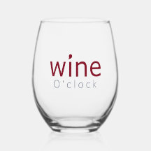 Spaß Elegant "Wine O'clock" Drop Talk Symbol Kunst