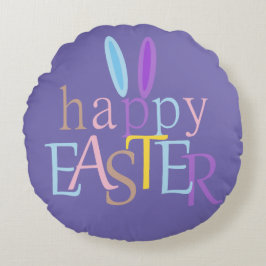Spaß Elegante Farbenfrohe Ostern Lila Rundes Kissen