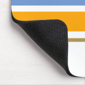 Spaß Elegante hellblaue, gelbe, weiße Streifen Mousepad (Ecke)