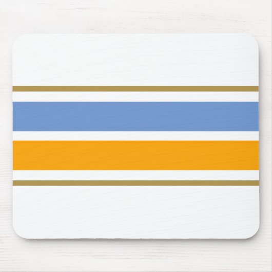 Spaß Elegante hellblaue, gelbe, weiße Streifen Mousepad (Vorne)