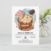 Spaß Elegante Schokoladenkekse Geburtstag Einladung (Stehend Vorderseite)