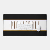 Spaß Eleganter Schwarz-weißer Streifen PICKLEBALL  Schreibtischunterlage (Tastatur & Maus)