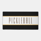 Spaß Eleganter Schwarz-weißer Streifen PICKLEBALL Schreibtischunterlage (Vorderseite)