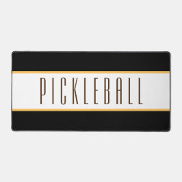 Spaß Eleganter Schwarz-weißer Streifen PICKLEBALL  Schreibtischunterlage