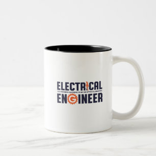 Spaß Elektrotechnik, Funny Engineer Zweifarbige Tasse