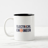 Spaß Elektrotechnik, Funny Engineer Zweifarbige Tasse (Links)