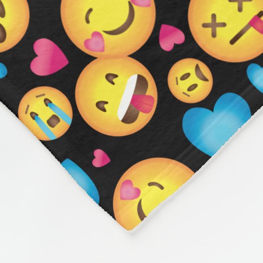 Spaß Emoji Druck-Fleece-Decke Fleecedecke (Ecke)