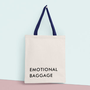 Spaß EMOTIONAL BAGGAGE Minimalistisch Moderne Typo Tragetasche