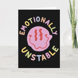 Spaß Emotional Instabil Retro Mental Health Aware Karte