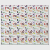 Spaß Englisch Geld Muster Zubehör Pfund Notizen Geschenkpapier (Flach)