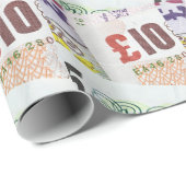 Spaß Englisch Geld Muster Zubehör Pfund Notizen Geschenkpapier (Rolleneckpunkt)