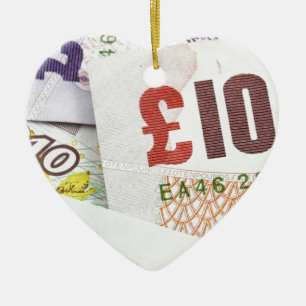 Spaß Englisch Geld Muster Zubehör Pfund Notizen Keramik Ornament