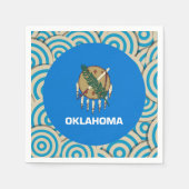 Spaß erledigt, runde Flagge von Oklahoma Serviette (Vorderseite)