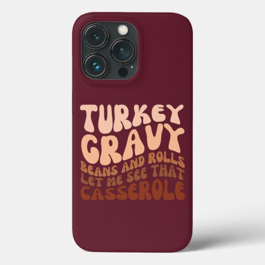 Spaß Erntedank Türkei Gravy Bohnen und Rollen Case-Mate iPhone Hülle (Rückseite)