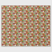 Spaß-Erntedanktortentruthahn-Partyverpackung Geschenkpapier (Flach)