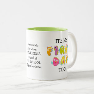 Spaß es ist mein erster Tag zu einem Geschenk für  Zweifarbige Tasse